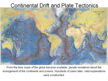 Continental Drift and Plate Tectonics