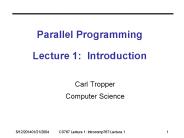 Parallel Programming Lecture 1: Introduction