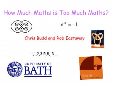 How Much Maths is Too Much Maths?