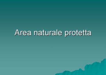 Area naturale protetta