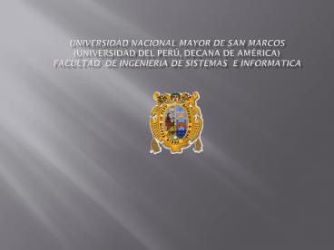 UNIVERSIDAD NACIONAL MAYOR DE SAN MARCOS (Universidad del Per