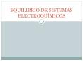 EQUILIBRIO DE SISTEMAS ELECTROQU PowerPoint PPT Presentation