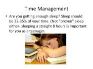 Time Management Reflection