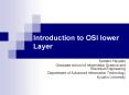 Introduction to OSI lower Layer PowerPoint PPT Presentation