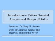 Introduction to Pattern Oriented Analysis and Design (POAD)