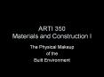 ARTI 350 Materials and Construction I PowerPoint PPT Presentation