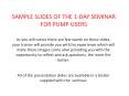 SAMPLE SLIDES OF THE 1-DAY SEMINAR FOR PUMP USERS PowerPoint PPT Presentation