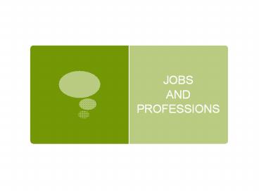 JOBS AND PROFESSIONS
