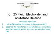 Ch 25 Fluid, Electrolyte, and Acid-Base Balance