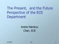 The Present, and the Future Perspective of the ECE Department PowerPoint PPT Presentation