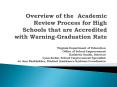 Overview of the Academic Review Process for High Schools that are Accredited with Warning-Graduation Rate PowerPoint PPT Presentation