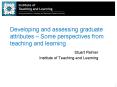 Developing and assessing graduate attributes  PowerPoint PPT Presentation