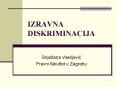 IZRAVNA DISKRIMINACIJA PowerPoint PPT Presentation