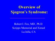 Overview of Sjogren