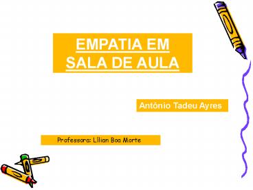 EMPATIA EM SALA DE AULA