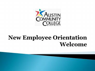 New Employee Orientation Welcome