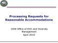 Processing Requests for Reasonable Accommodations PowerPoint PPT Presentation