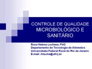 CONTROLE DE QUALIDADE MICROBIOL