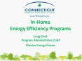 In-Home Energy Efficiency Programs Craig Clark Program Administrator, CL PowerPoint PPT Presentation