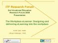 The Workplace eLearner: Designing and delivering eLearning into the workplace PowerPoint PPT Presentation