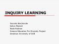 INQUIRY LEARNING PowerPoint PPT Presentation