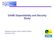 DAME Dependability and Security Study