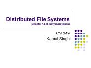 Distributed File Systems (Chapter 14, M. Satyanarayanan)