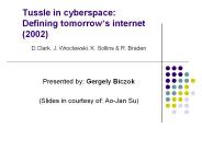 Tussle in cyberspace:    Defining tomorrow