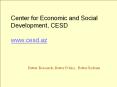 Center for Economic and Social Development, CESD www.cesd.az PowerPoint PPT Presentation