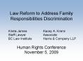 Law Reform to Address Family Responsibilities Discrimination PowerPoint PPT Presentation