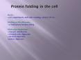 Protein folding in the cell PowerPoint PPT Presentation