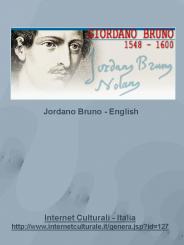 Jordano Bruno - English