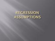 Regression Assumptions