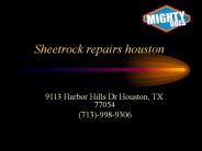 Sheetrock repairs houston