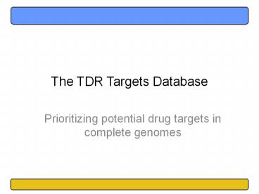 TDR Targets