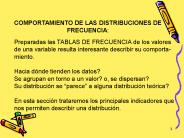 COMPORTAMIENTO DE LAS DISTRIBUCIONES DE