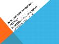 Introductory Marketing - internet Professor M Louise Ripley PowerPoint PPT Presentation