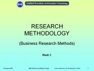 RESEARCH METHODOLOGY
