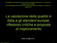 La valutazione della qualit