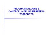 PROGRAMMAZZIONE E CONTROLLO DELLE IMPRESE DI TRASPORTO