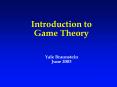Introduction to Game Theory PowerPoint PPT Presentation
