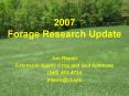 2007 Forage Research Update PowerPoint PPT Presentation