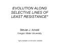 EVOLUTION ALONG SELECTIVE LINES OF LEAST RESISTANCE* PowerPoint PPT Presentation