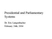 Presidential and Parliamentary Systems