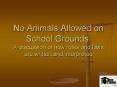 No Animals Allowed on School Grounds: A discussion of how rules and laws are written and interpreted PowerPoint PPT Presentation