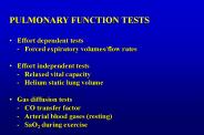 PULMONARY FUNCTION TESTS