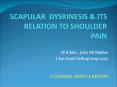 SCAPULAR DYSKINESIS PowerPoint PPT Presentation