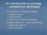 An introduction to strategy 