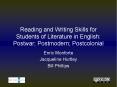 Reading and Writing Skills for Students of Literature in English: Postwar; Postmodern; Postcolonial PowerPoint PPT Presentation