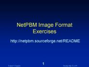 NetPBM Image Format Exercises
